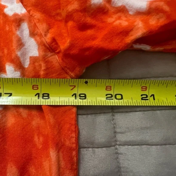 RD & Koko by Anthropology Geometric Tie-Dye Blouse Orange SzM Y2K BohoChic - Picture 7 of 8